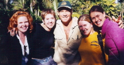 Students with Steve Irwin